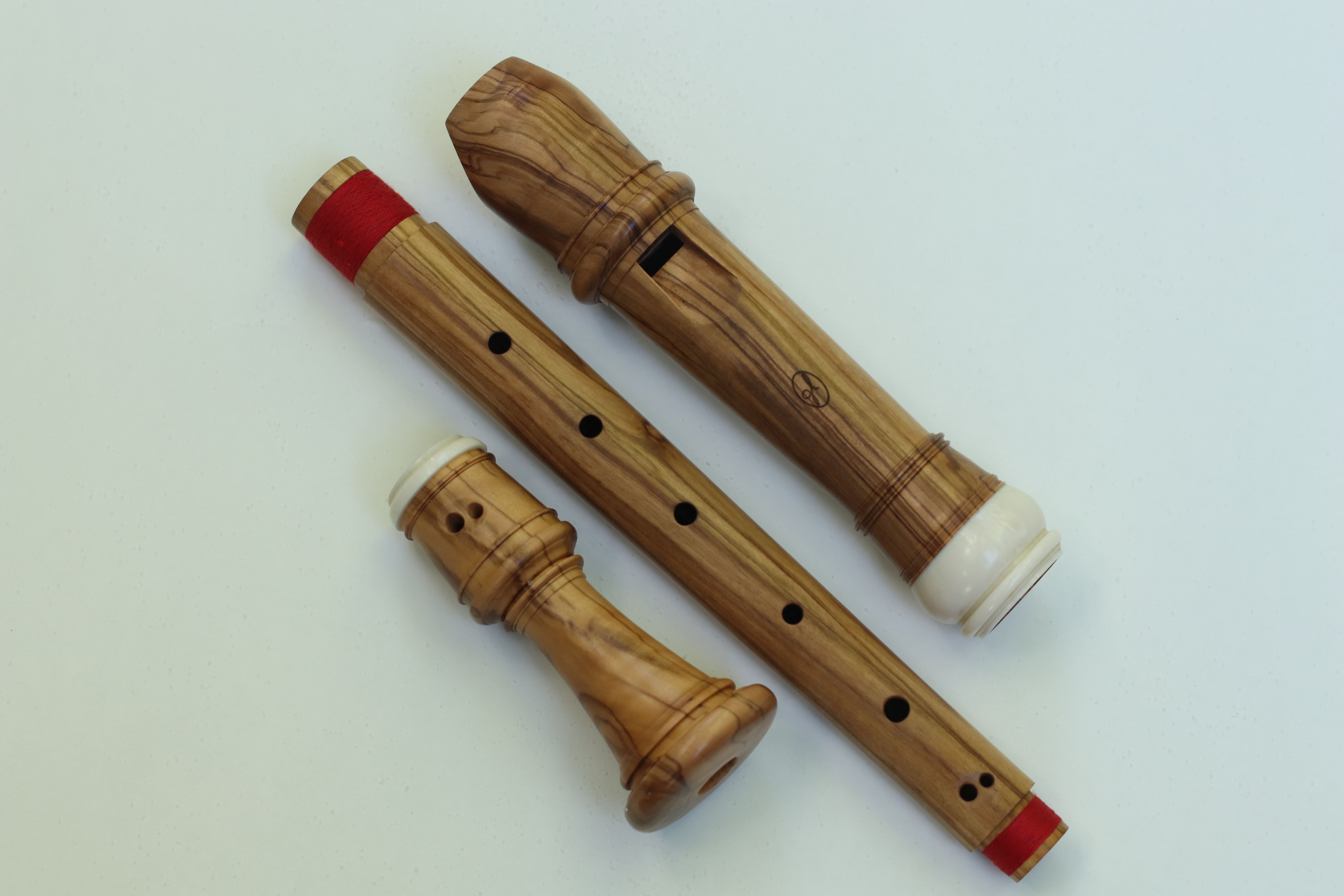 Baroque alto recorder olivewood